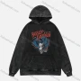Wholesale Unisex Fashion 100%Cotton Graphic Distressed Long Sleeve Hoodie Pullover Sweatshirt XLY17# preview