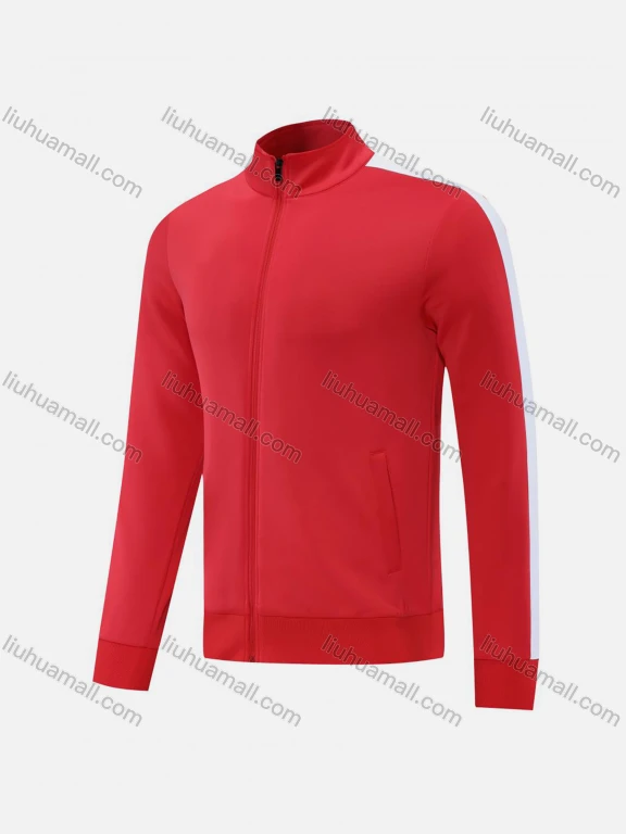 Wholesale Boy's Athletic Striped Stand Collar Zip Long Sleeve Sweatshirt 2003#
