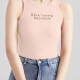 Women's Casual Plain Letter Crew Neck Tank Top B466# Pink Clothing Wholesale Market -LIUHUA
