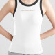 Women's Casual Plain Letter Crew Neck Contrast Tank Top B468# White Clothing Wholesale Market -LIUHUA