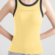 Women's Casual Plain Letter Crew Neck Contrast Tank Top B468# Yellow Clothing Wholesale Market -LIUHUA
