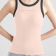 Women's Casual Plain Letter Crew Neck Contrast Tank Top B468# Pink Clothing Wholesale Market -LIUHUA