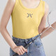 Women's Casual Plain Scoop Neck Tank Top B899# Yellow Clothing Wholesale Market -LIUHUA