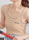 Wholesale Women's Casual Plain Letter Scoop Neck Cami Top B955# - Liuhuamall