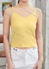 Wholesale Women's Casual Plain Spaghetti Strap Crop Cami Top W051# - Liuhuamall