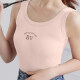 Women's Casual Plain Letter Scoop Neck Tank Top W170# Pink Clothing Wholesale Market -LIUHUA
