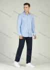 Wholesale Men's Business Button Down Long Sleeve Striped Shirt - Liuhuamall