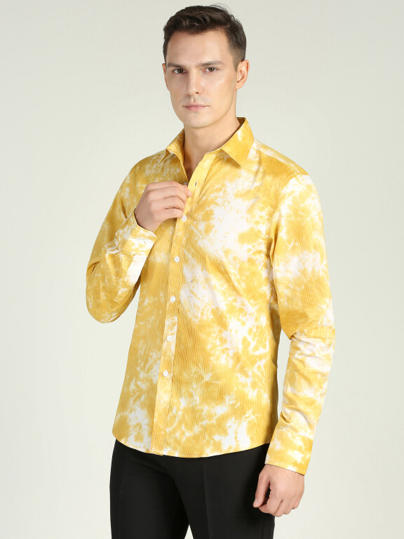 Men's Tie Dye Button Down Long Sleeve Casaul Shirt, Clothing Wholesale Market -LIUHUA, Tie%20Dye