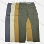 Wholesale Men's Casual Plain Flap Pockets Button Closure Cargo Pant 9A887# preview