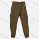 Wholesale Men's Casual Plain Flap Pockets Drawstring Button Closure Cargo Pant 1227# Chamoisee Clothing Wholesale Market Liuhua