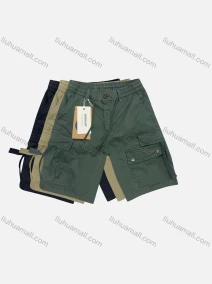 Wholesale Men's Casual Plain Flap Pockets Drawstring Cargo Shorts 080#, LIUHUA CLOTHING WHOLESALE