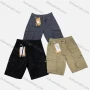 Wholesale Men's Casual Plain Flap Pockets Drawstring Cargo Shorts 078# preview