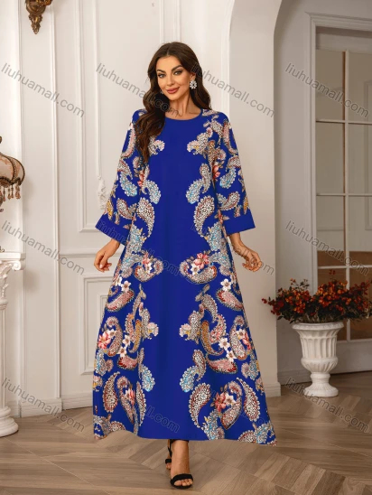 Wholesale Luxury Beaded & Pearl Embroidered Muslim Abaya, Dubai Style Flare Sleeve Modest Maxi Kaftan for Eid Ramadan