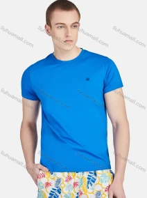 Wholesale Men's Round Neck Short Sleeve Slim Fit Embroidery Casual T-shirt, LIUHUA CLOTHING WHOLESALE