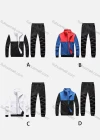 Wholesale Men's Athletic Workout Splicing Colorblock Stand Neck Zip Jacket & Elastic Waist Ankle Length Joggers 2 Piece Set 9979# - Liuhuamall