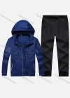 Wholesale Men's Plus Size Zip Pockets Plain Drawstring Zip Jacket & Elastic Waist Ankle Length Pants 2 Piece Set 30967# - Liuhuamall