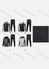 Wholesale Men's Athletic Workout Colorblock Drawstring Zip Hoodie & Elastic Waist Ankle Length Joggers 2 Piece Set 32371# - Liuhuamall