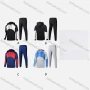 Wholesale Men's Athletic Workout Colorblock Drawstring Zip Hoodie & Elastic Waist Ankle Length Joggers 2 Piece Set 32372# preview
