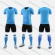 Wholesale Kids Sporty Football Soccer Training & Racing Tee & Shorts 2 Piece Set 21831# Blue Clothing Wholesale Market Liuhua