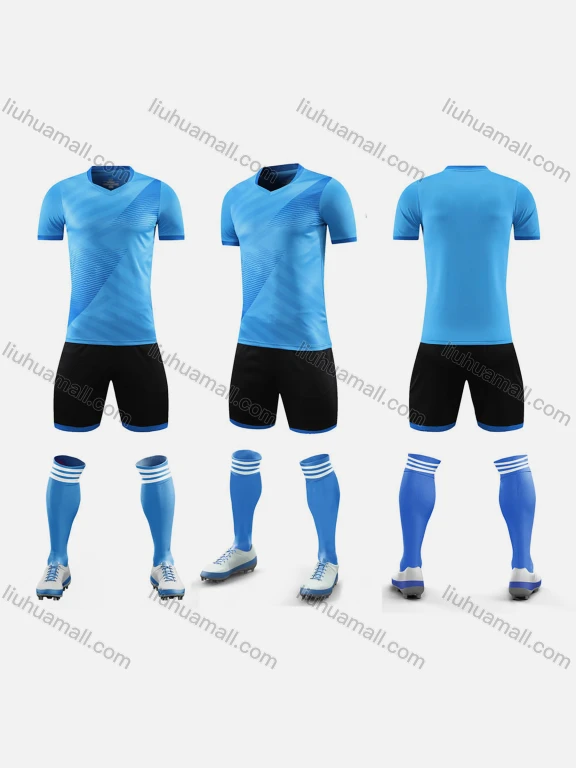 Wholesale Kids Sporty Football Soccer Training & Racing Tee & Shorts 2 Piece Set 21831#