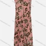 Wholesale Women's Sleeveless Round Neck Button Front Floral Print Pleated Midi Dress preview