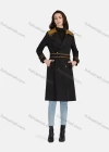 Wholesale Women's Casual Lapel Long Sleeve Double Breasted Pockets Trench Coat With Belt - Liuhuamall