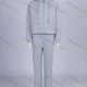 Wholesale Women's Athletic Plain 100%Cotton Hoodie Zipper Drawstring Jacket With Kangaroo Pocket & Pant 2 Piece Set Gray Clothing Wholesale Market Liuhua