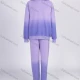 Wholesale Women's Athletic Gradient 100%Cotton Long Sleeve Pullover Hoodie Sweatshirt & Pant 2 Piece Set Purple Clothing Wholesale Market Liuhua