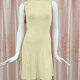 Women's Causal Mock Neck Sleeveless Plain Dress A644# Clothing Wholesale Market -LIUHUA