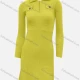 Wholesale Women's Casual Collared Plain Quarter Zip Fake Pocket Metal Decor High Waist Long Sleeve Short Dress 11# Clothing Wholesale Market Liuhua