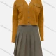 Wholesale Women's Casual Plain Geometric Texture Long Sleeve V Neck Flap Pockets Button Down Cardigan & Short Skirts 2 Piece Set 6# Clothing Wholesale Market Liuhua