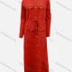 Wholesale Women's Casual Crew Neck Plain Button Decor Fake Pocket Drawstring High Waist Long Sleeve Midi Dress 8# Clothing Wholesale Market Liuhua