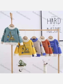 Wholesale Kid's Casual Cartoon Pattern Long Sleeve Fleece Sweater kdwl8215#, LIUHUA CLOTHING WHOLESALE