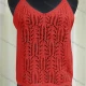 Wholesale Women's Casual V Neck Plain Hollow Out Knit Cami Top 520# Clothing Wholesale Market Liuhua