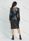 Wholesale Women's Fashion Plain Square Neck Knee Length Dress - Liuhuamall