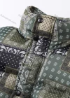 Wholesale Men's Fashion Long Sleeve Stand Collar Paisley Patchwork Print Puffer Coat 925# - Liuhuamall