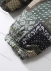 Wholesale Men's Fashion Long Sleeve Stand Collar Paisley Patchwork Print Puffer Coat 925# - Liuhuamall