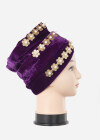 Wholesale Women's Casual Pearl Flower Appliques Pleuche Headwrap Hat - Liuhuamall