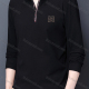 Wholesale Men's Casual Plain Stand Collar Quarter Zip Thermal Lined Long Sleeve Henley Shirt 6806# Black Wholesale Clothing Market & Suppliers -LIUHUAMALL