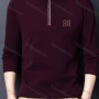 Wholesale Men's Casual Plain Stand Collar Quarter Zip Thermal Lined Long Sleeve Henley Shirt 6806# preview