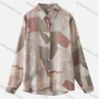 Wholesale Women's Casual Abstract Print Long Sleeve Button Down Shirts 1164# preview