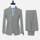 Men's Formal Lapel Single Breasted Striped Flap Pockets Blazer Jacket & Pants 2 Piece Set QH58746# 001# Clothing Wholesale Market -LIUHUA