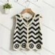 Wholesale Women's vest jacket knitted embroidery hollow crochet cardigan ethnic style vest outerwear Black Clothing Wholesale Market Liuhua