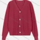 Wholesale Women's Casual Plain V Neck Cable Knit Button Down Crop Cardigan 2297# C616# Clothing Wholesale Market Liuhua