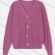 Wholesale Women's Casual Plain V Neck Cable Knit Button Down Crop Cardigan 2297# C617# Clothing Wholesale Market Liuhua