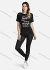 Wholesale Women's Causal Short Sleeve Round Neck Letter Print T-Shirt - Liuhuamall