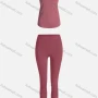 Wholesale Women's Sporty Breathable Quick Dry Letter Tank Top & High Waist Leggings 2 Piece Yoga Workout Outfits 1007#&1010# preview