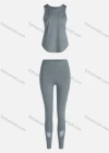 Wholesale Women's Sporty Breathable Quick Dry Geometric Tank Top & High Waist Leggings 2 Piece Yoga Workout Outfits 1007#&1012# - Liuhuamall
