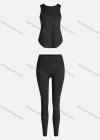 Wholesale Women's Sporty Breathable Quick Dry Geometric Tank Top & High Waist Leggings 2 Piece Yoga Workout Outfits 1006#&1012# - Liuhuamall