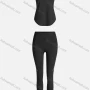 Wholesale Women's Sporty Breathable Quick Dry Geometric Tank Top & High Waist Leggings 2 Piece Yoga Workout Outfits 1006#&1012# preview